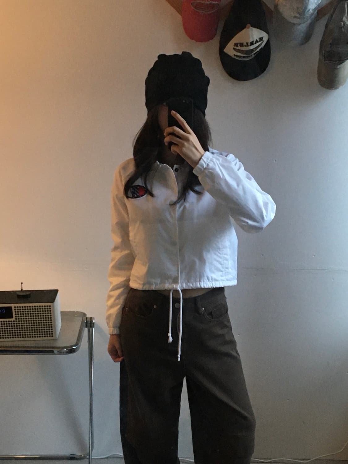 챔피온 빅로고 나일론 크롭자켓 상품이미지1