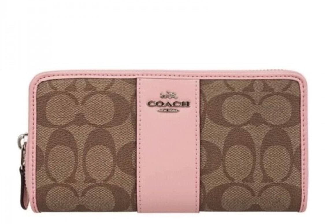 코치 핑크 장지갑 라운드 패스너 상품이미지1