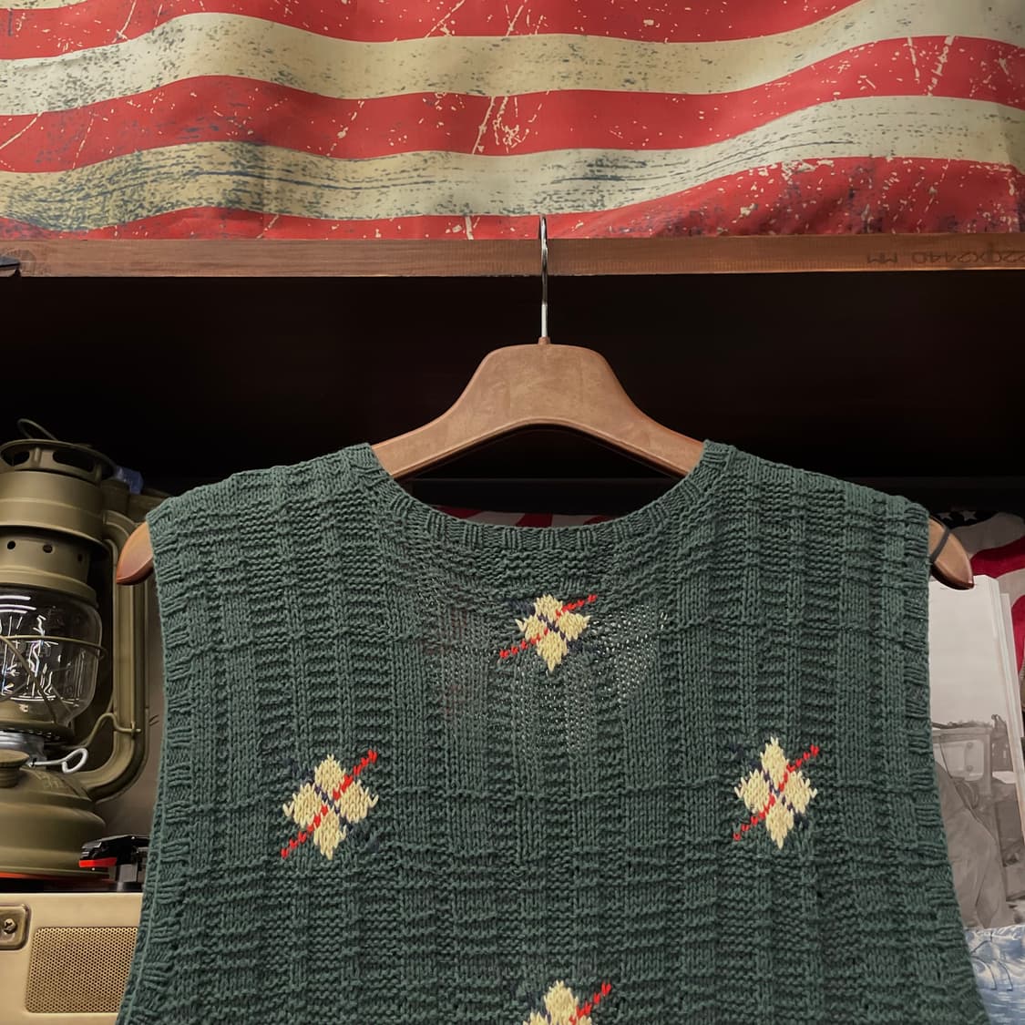 90s 폴로 랄프로렌 핸드 니트 아가일 패턴 브이넥 니트 베스트 상품이미지4