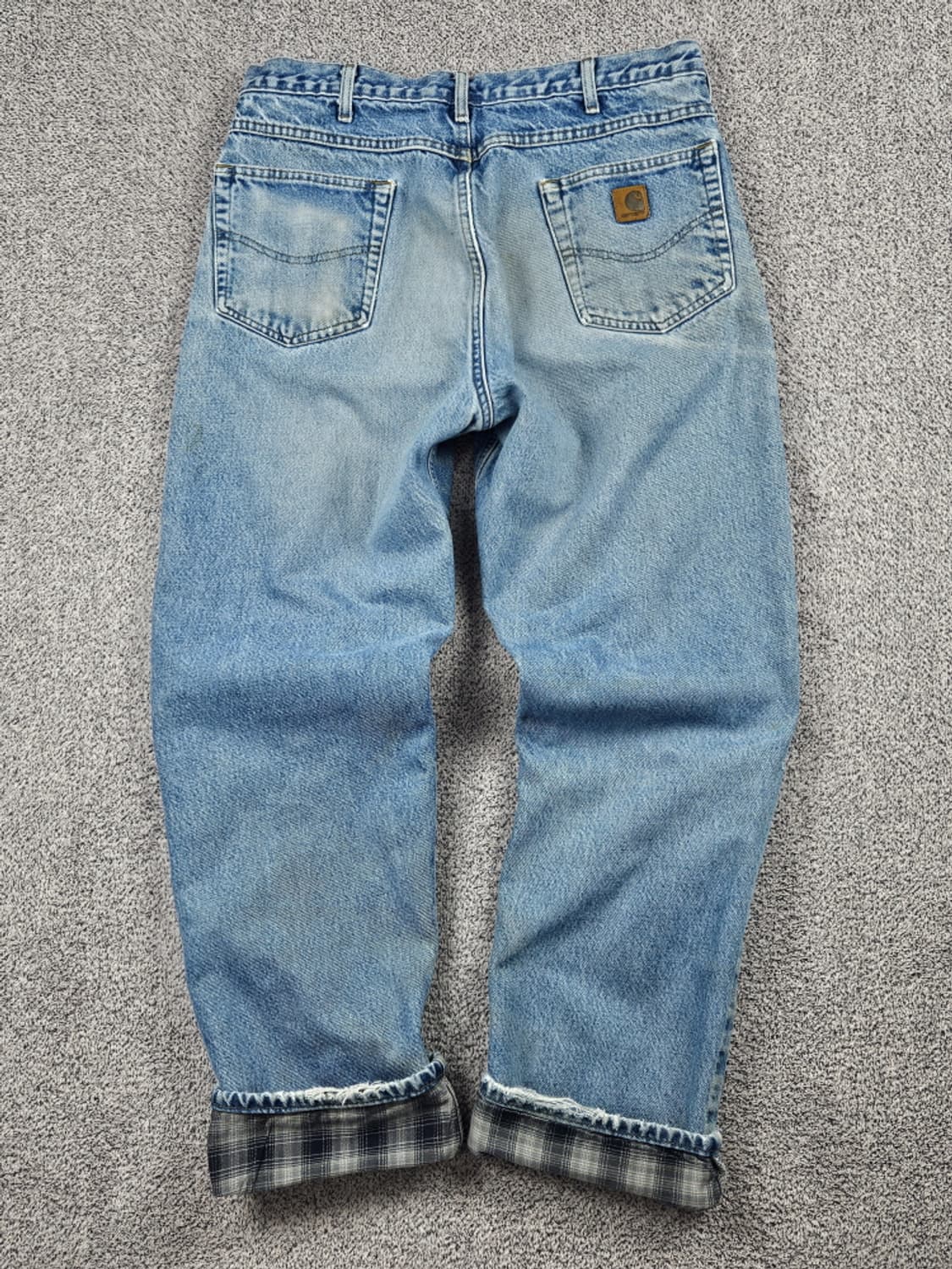 칼하트 헤비 플란넬 체크 데님 워크 팬츠 ( 35X34 ) / 10054 상품이미지4