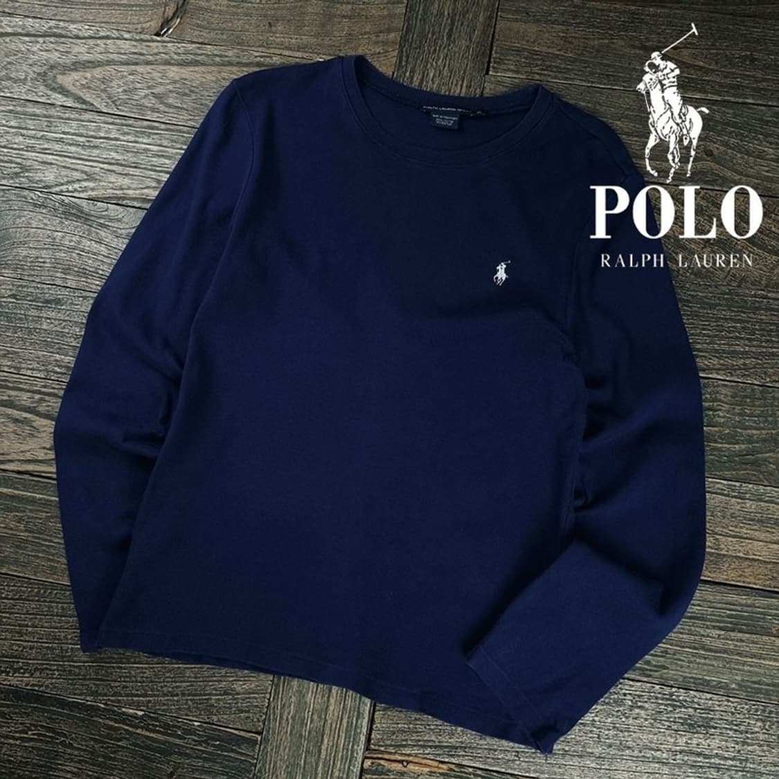 [폴로 랄프로렌] 포니 로고 자수 롱슬리브 긴팔티 네이비 M19615 상품이미지1