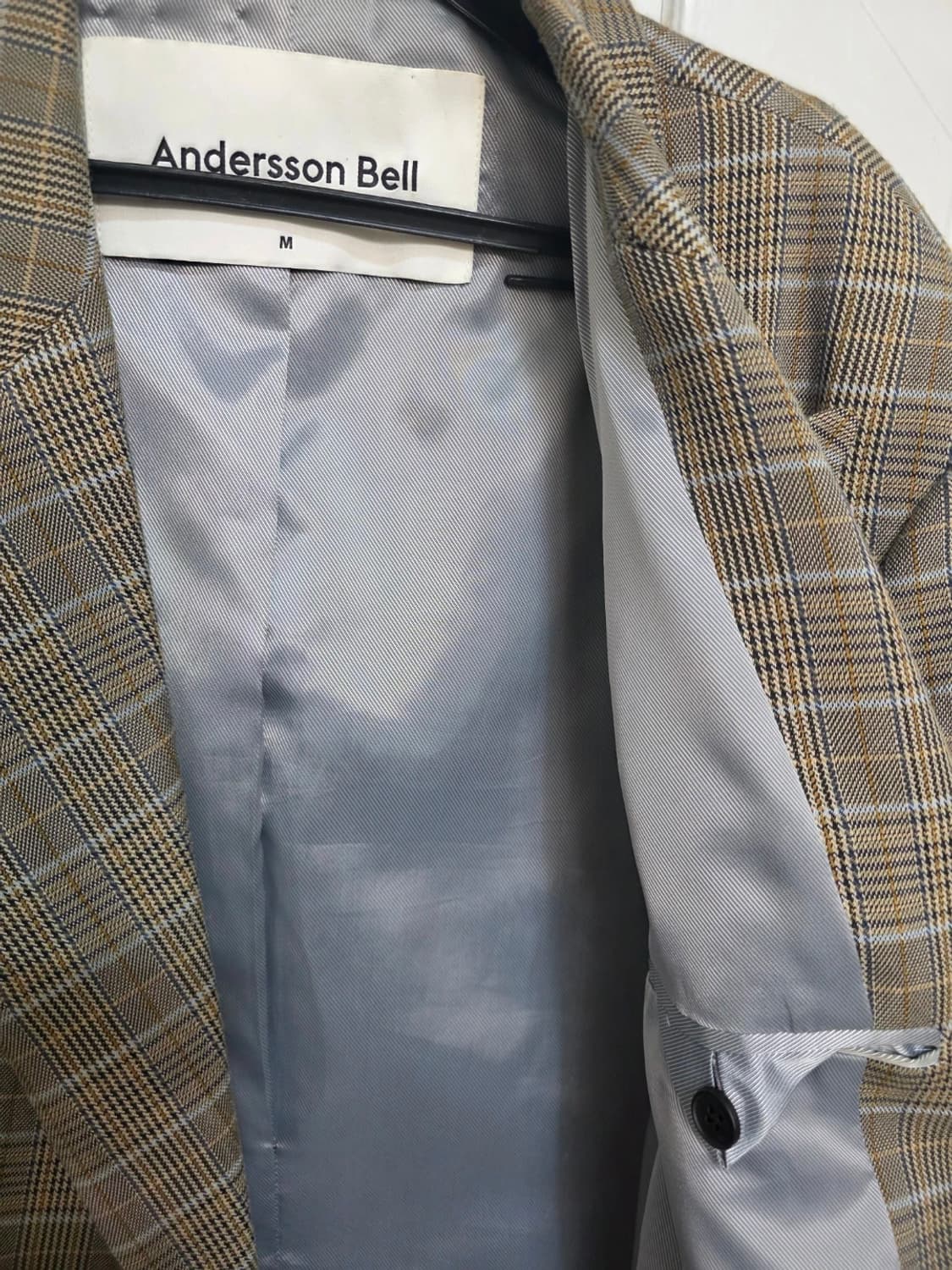 앤더슨벨 유니섹스 더블 브레스트 체크 자켓 블레이저 M 상품이미지4