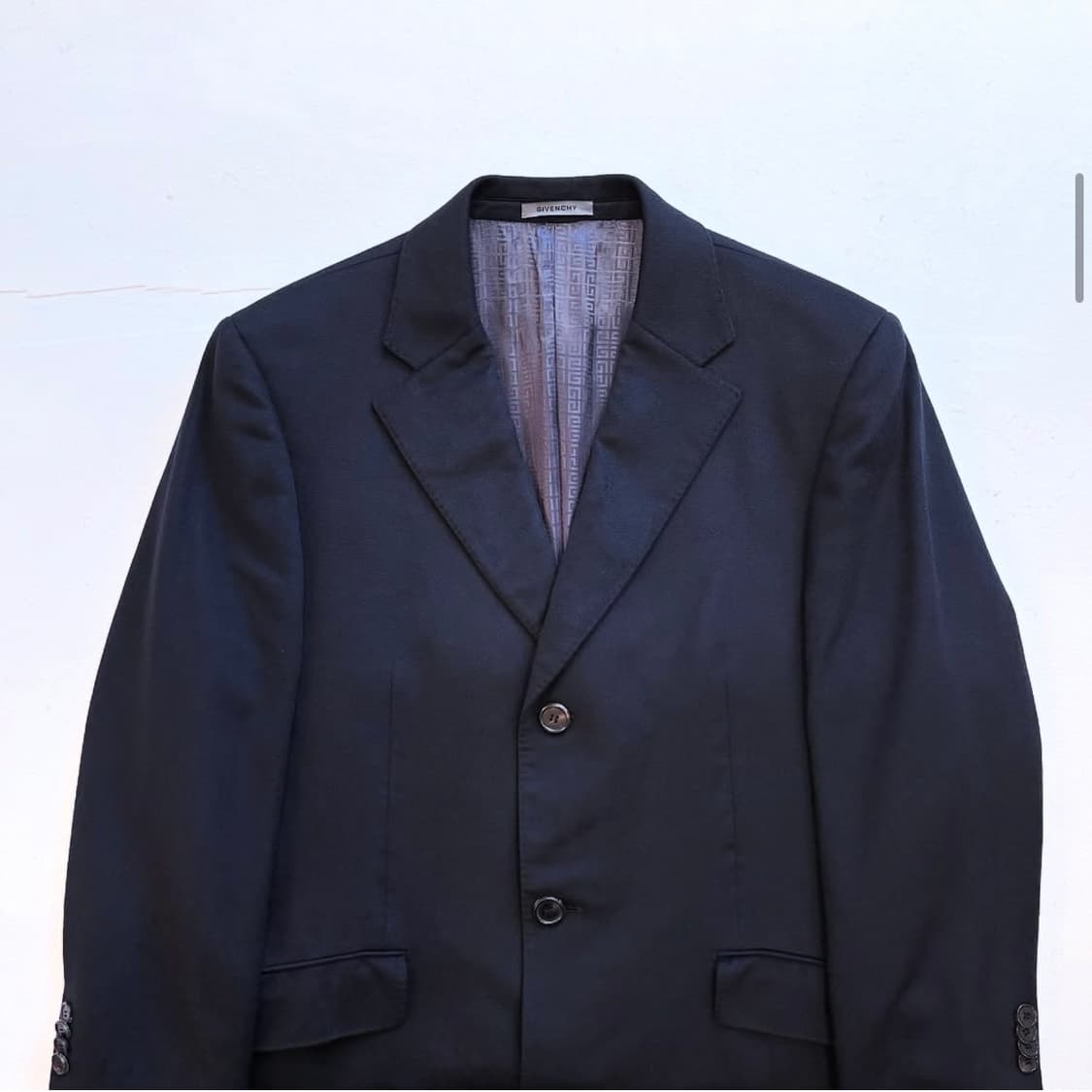 지방시 캐시미어 네이비 싱글코트 상품이미지1