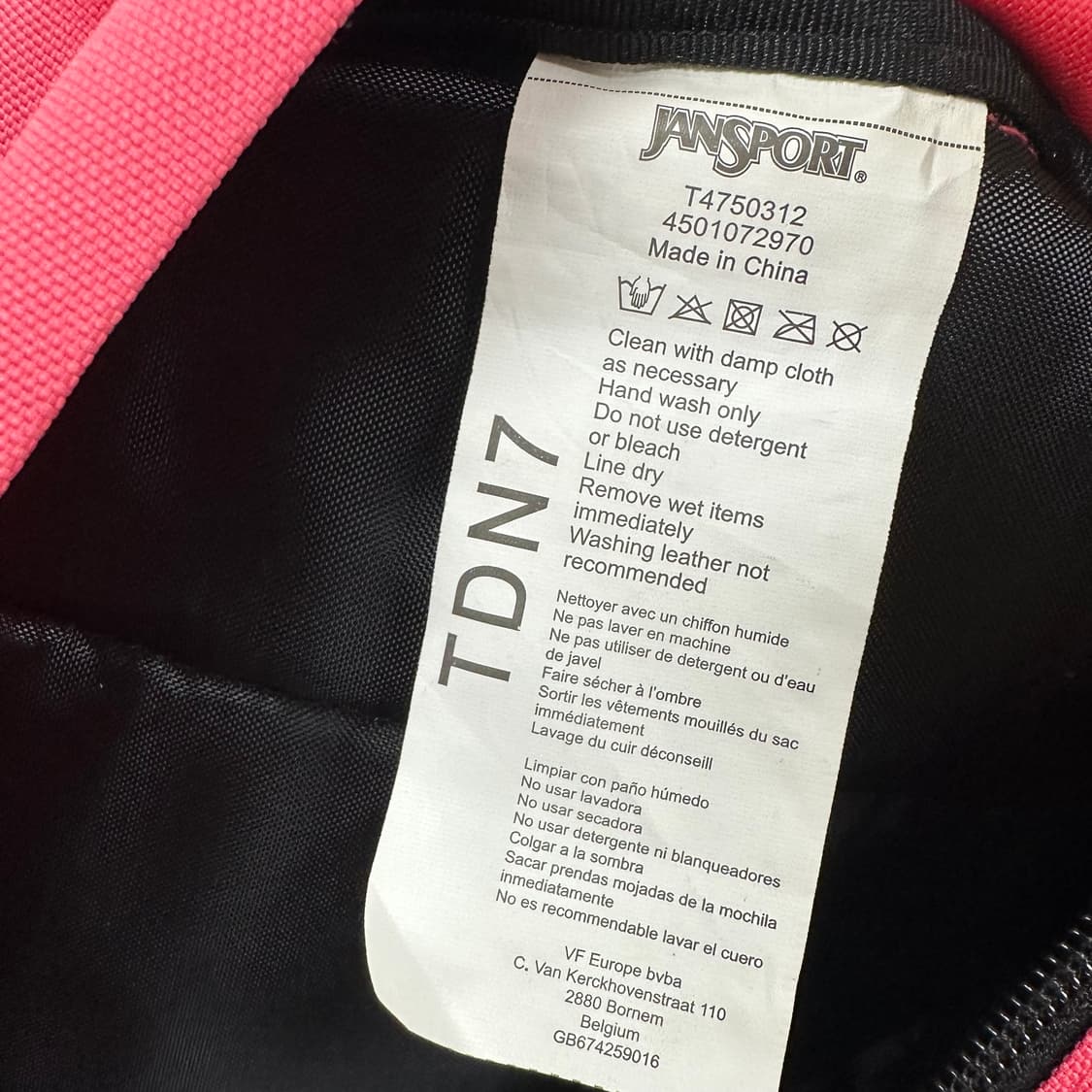 JANSPORT 잔스포츠 핑크 백팩 가방 상품이미지8