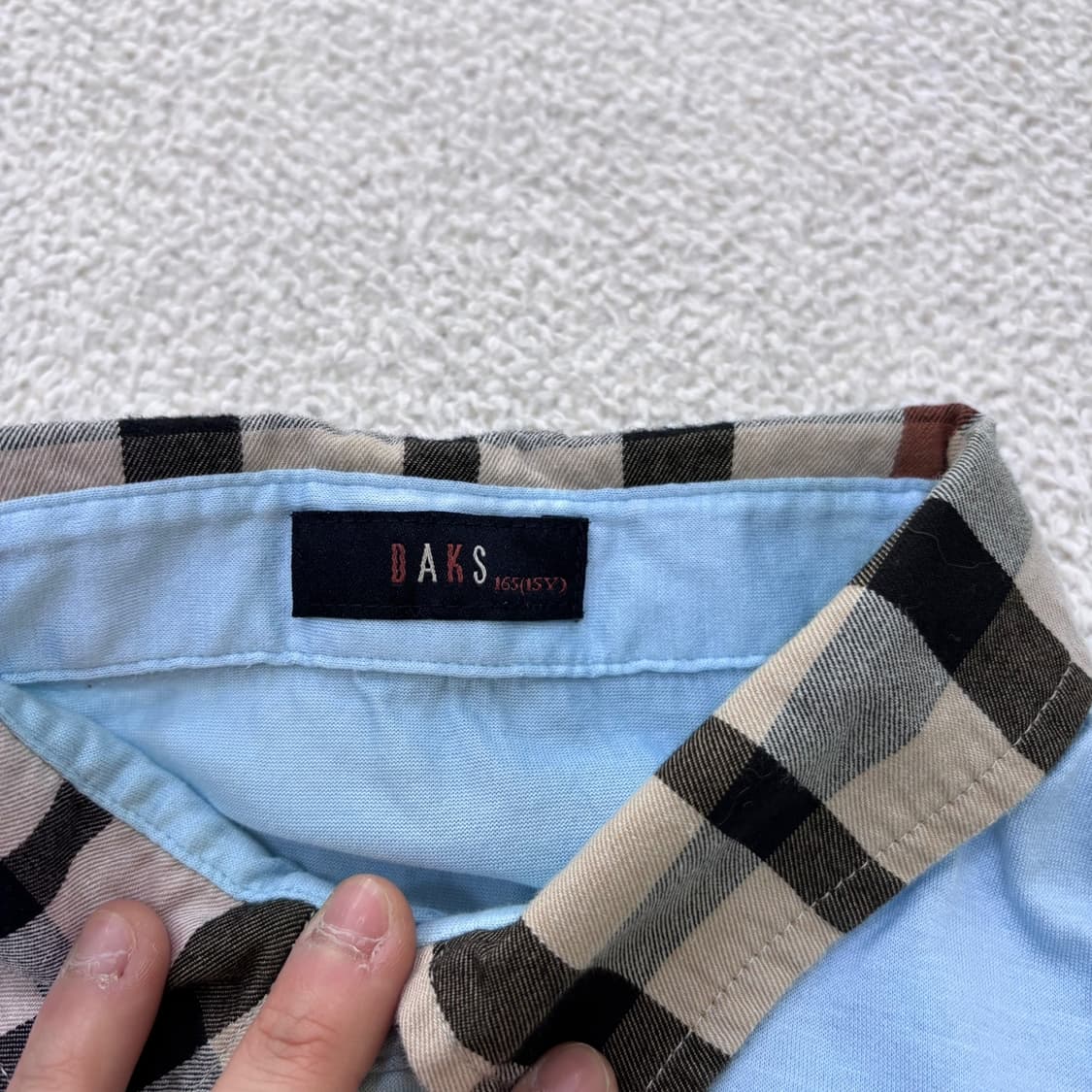 165 닥스 키즈 체크 반팔 티셔츠 0416E 상품이미지3