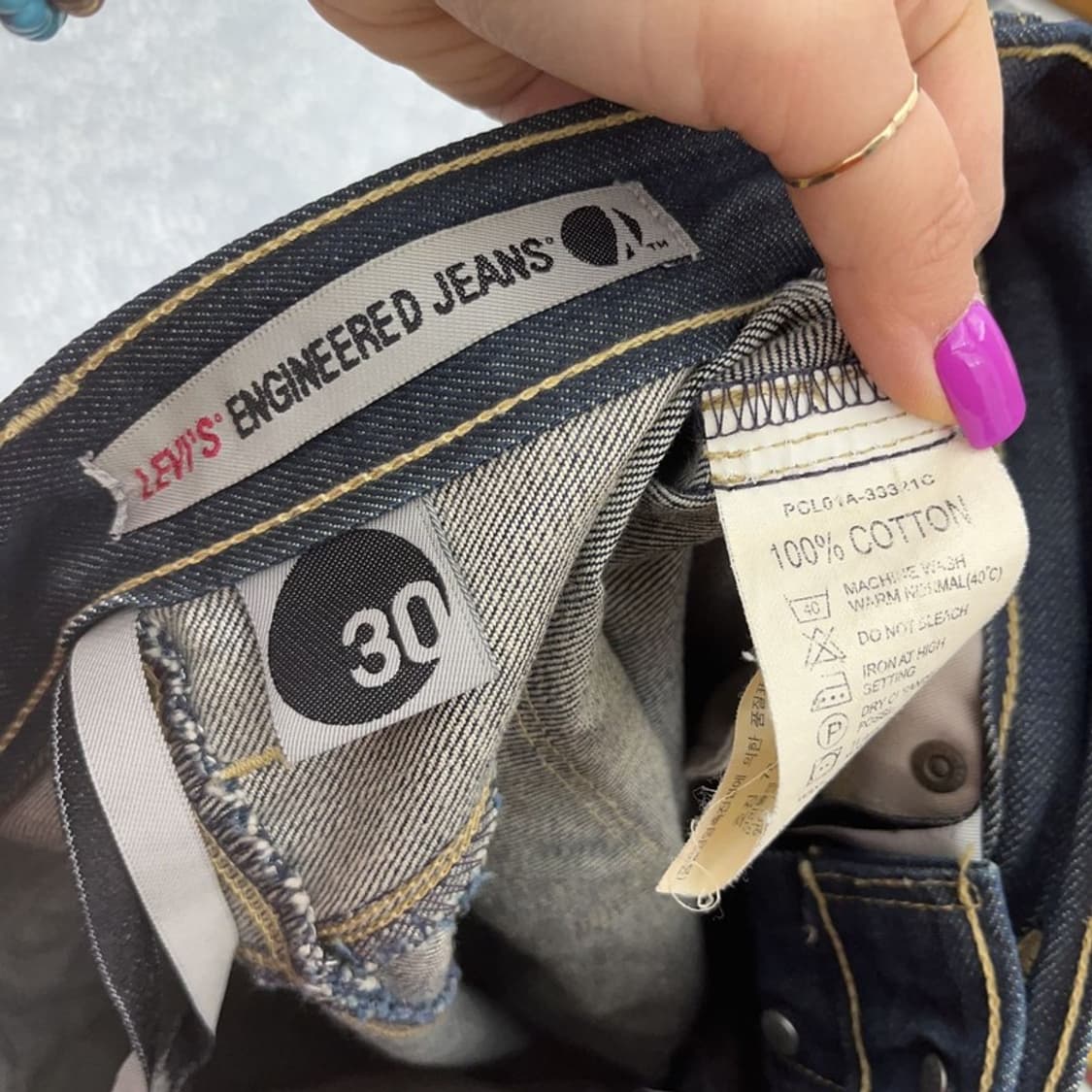 리바이스 엔지니어드진 빅포켓 베이직 데님팬츠 30인치 C06876 상품이미지6