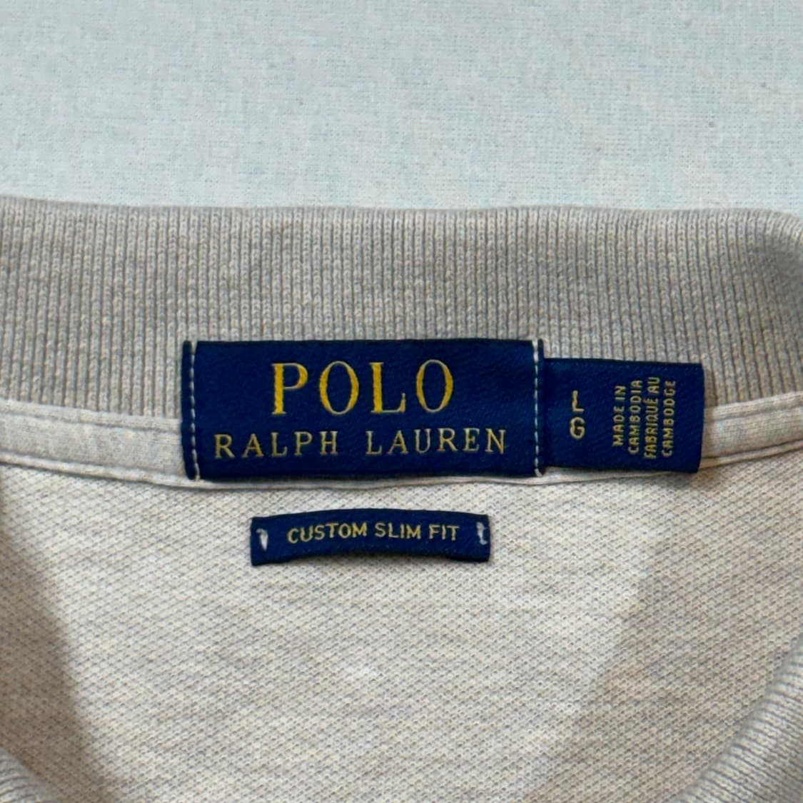 L) 폴로 랄프로렌 클래식 오트밀 베이지 반팔 카라티 PK W37 상품이미지6