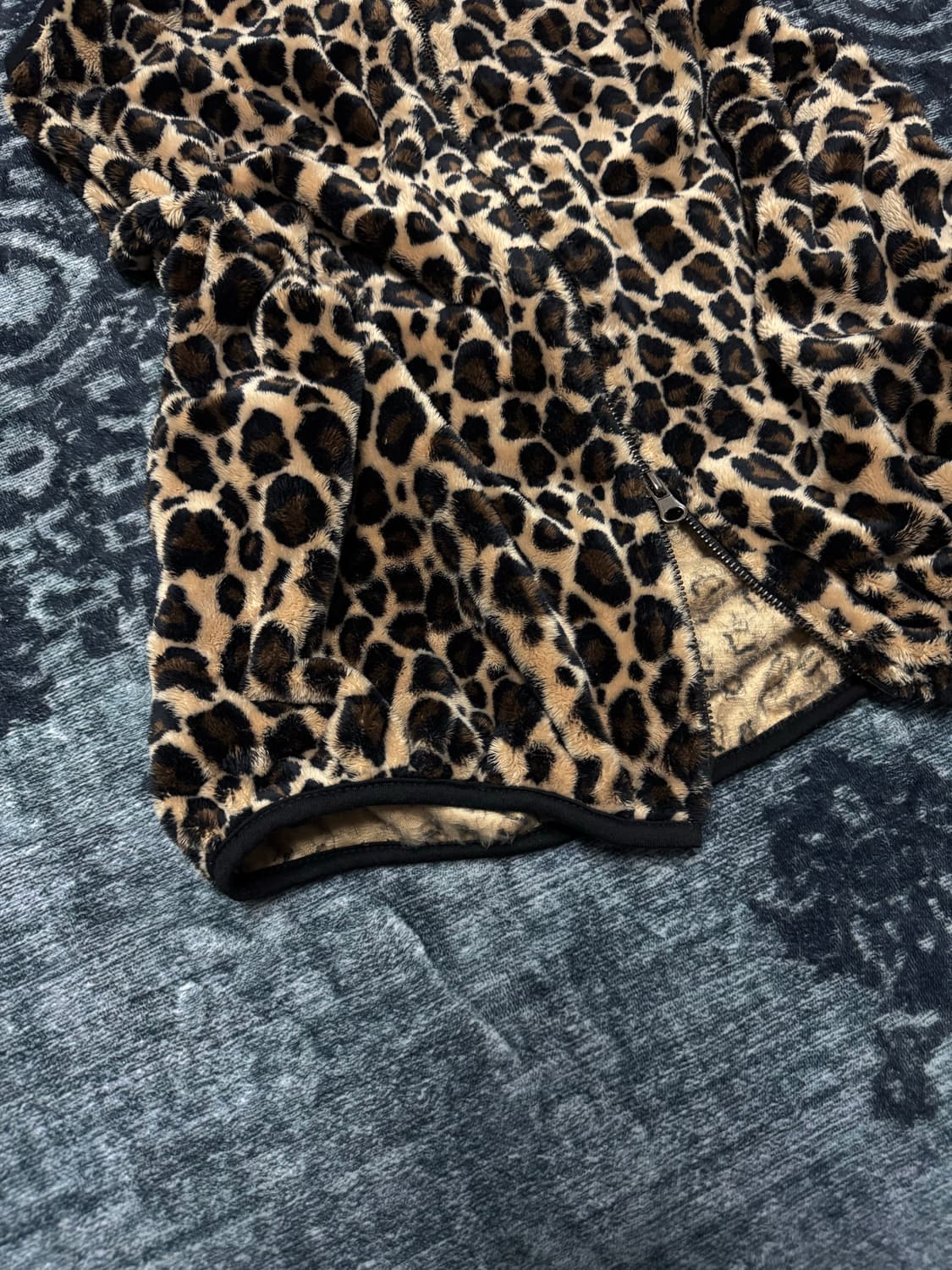 Algonquins 00s cat ear leopard fur hoodi 상품이미지4