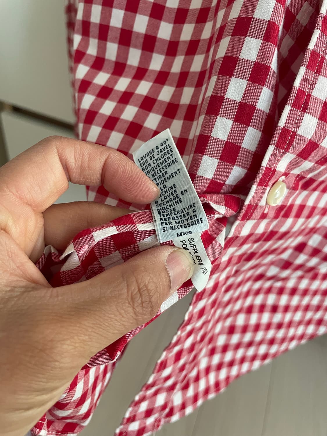 폴로 랄프로렌 깅엄체크 남방 M 상품이미지7