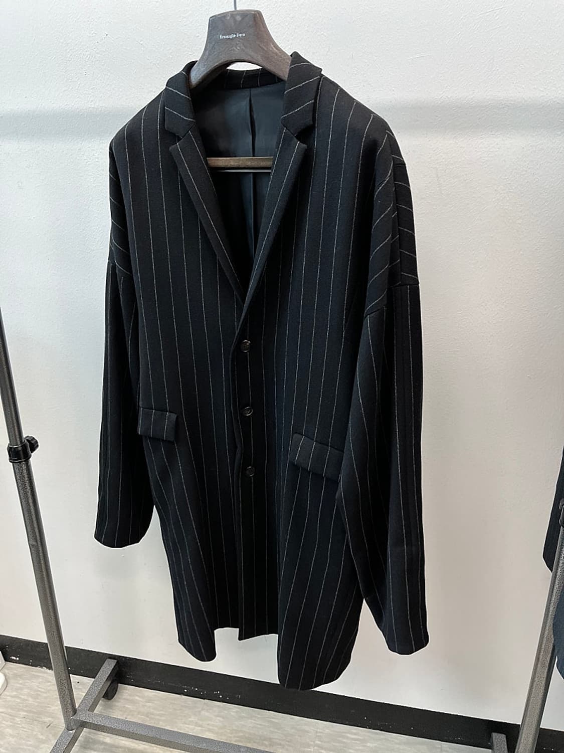 105) 준지 스트라이프 오버 울코트  상품이미지1