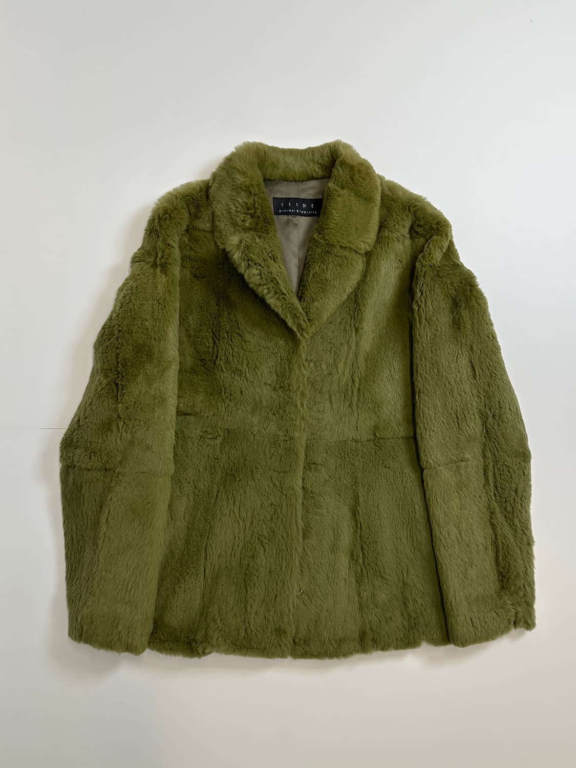 vintage rabbit 퍼자켓 44/55 올리브컬러 상품이미지2