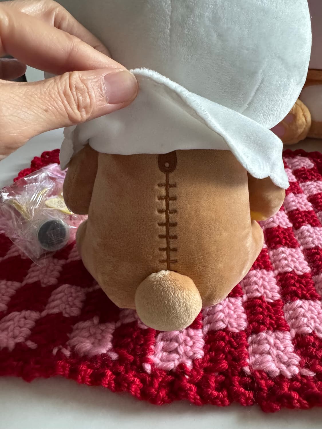 빈티지 고전 리락쿠마 에그 닭망토 시팅 인형 소장 전시용 상품이미지10