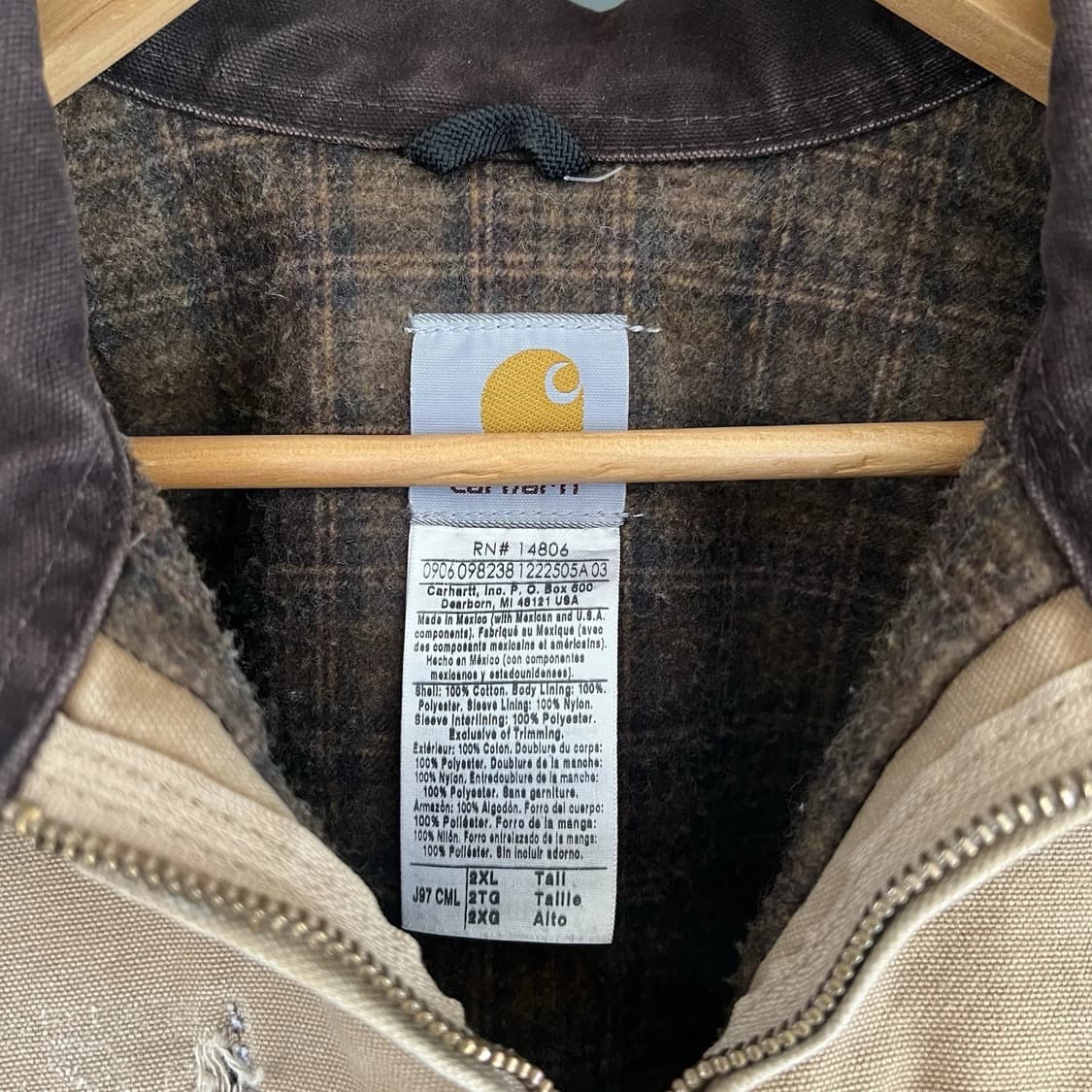 칼하트 J97 빈티지 디트로이트 자켓 카멜 상품이미지4
