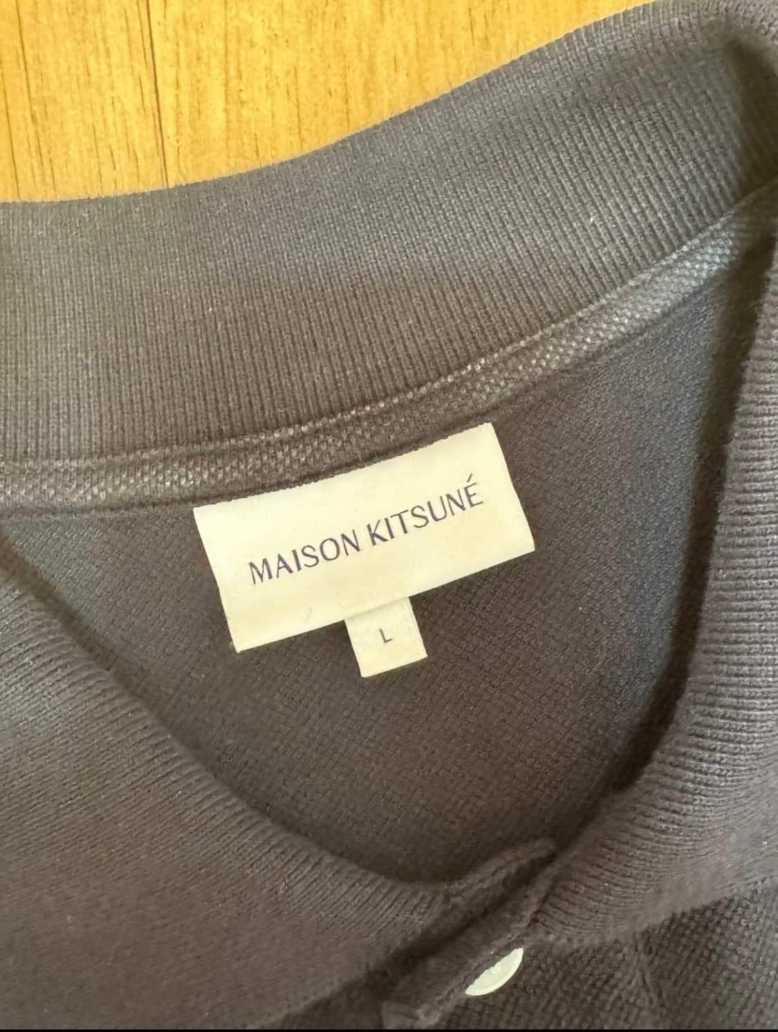 메종 키츠네 폭스 헤드 패치 폴로 반팔 L사이즈 상품이미지3
