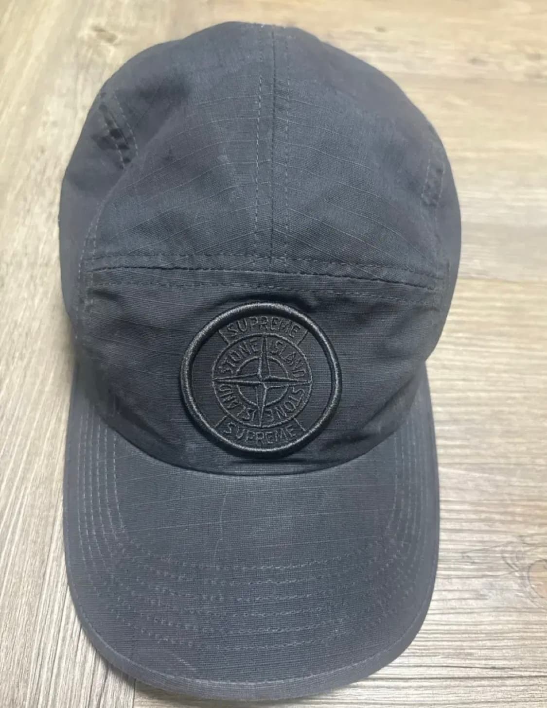 슈프림 x 스톤 아일랜드 리액티브 아이스 카모 립스탑 캠프캡 블랙 상품이미지2