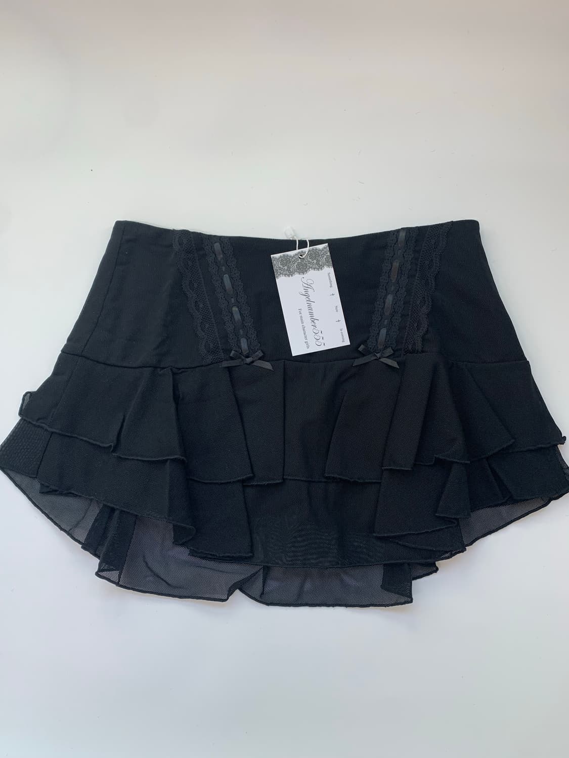 Garter frill skirt (black) / M SIZE 상품이미지8