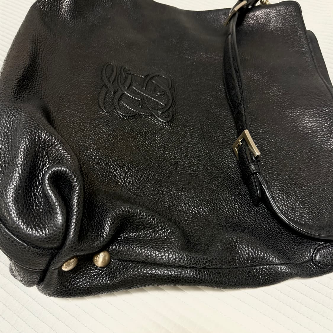 루이까또즈 빅로고 빈티지 가죽 숄더백 토트백 상품이미지3