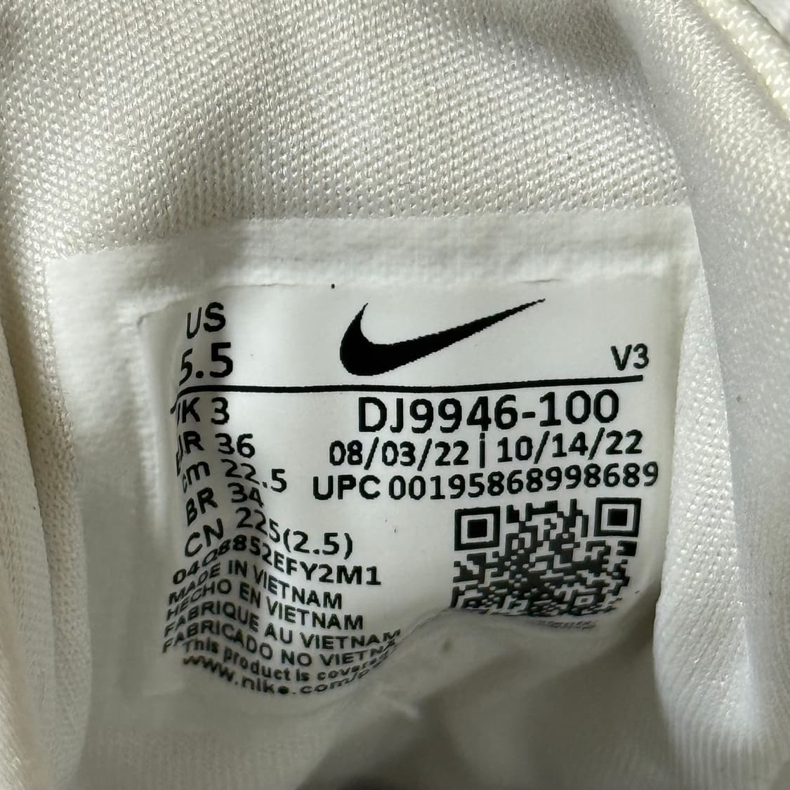 [정가 15만원] 나이키 에어포스1 플랫폼 화이트 225 상품이미지9