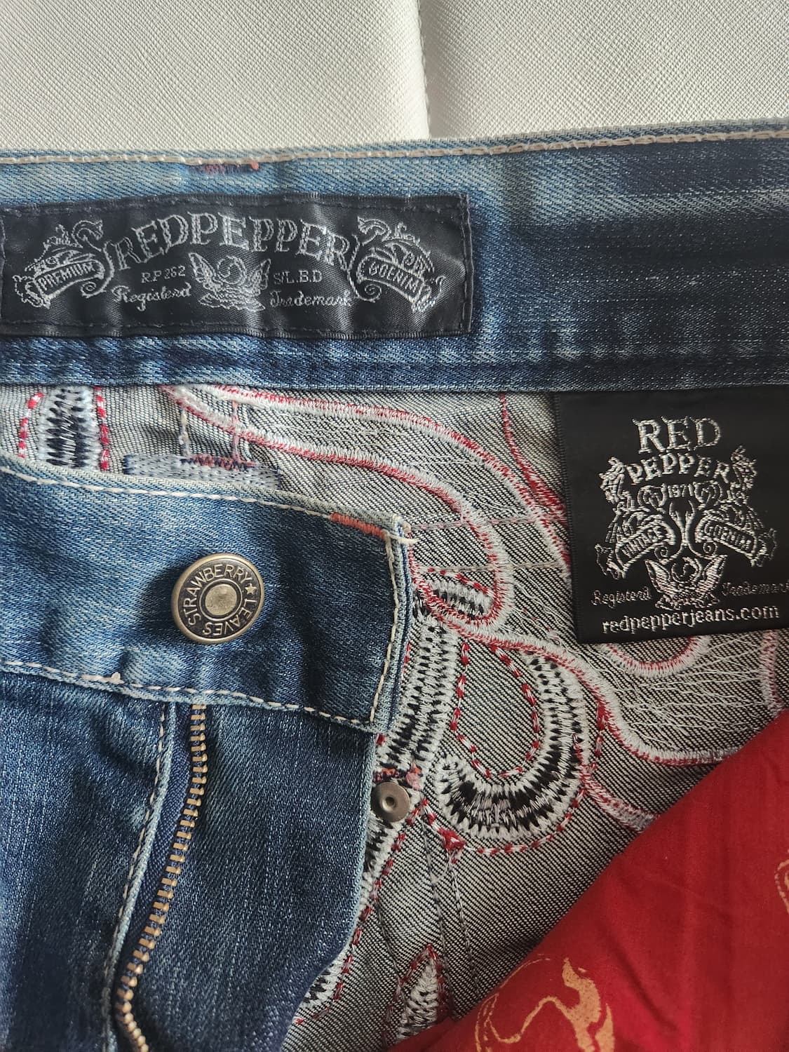 에드하디 x 레드페퍼 y2k 데님팬츠 상품이미지3