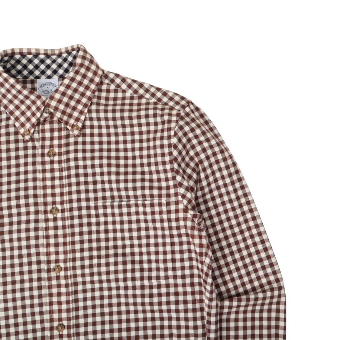 브룩스브라더스 브라운 체크 셔츠 상품이미지3