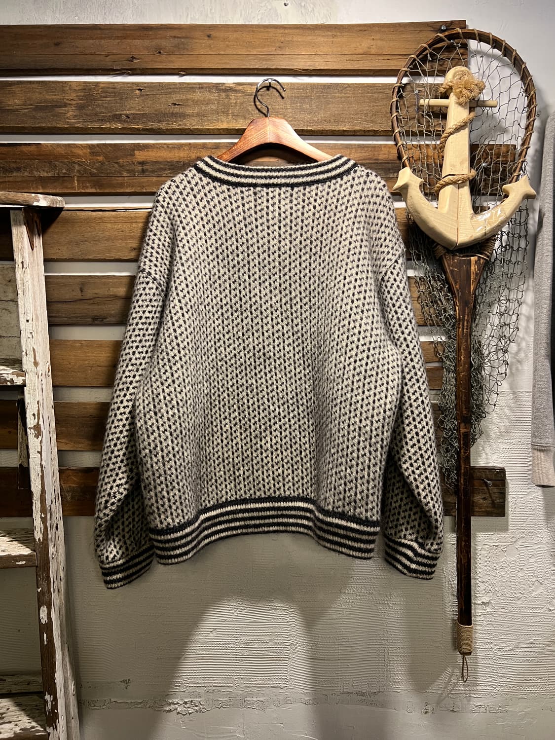 [XL]80's 엘엘빈 Made in Norway 버드아이 울 스웨터 상품이미지5