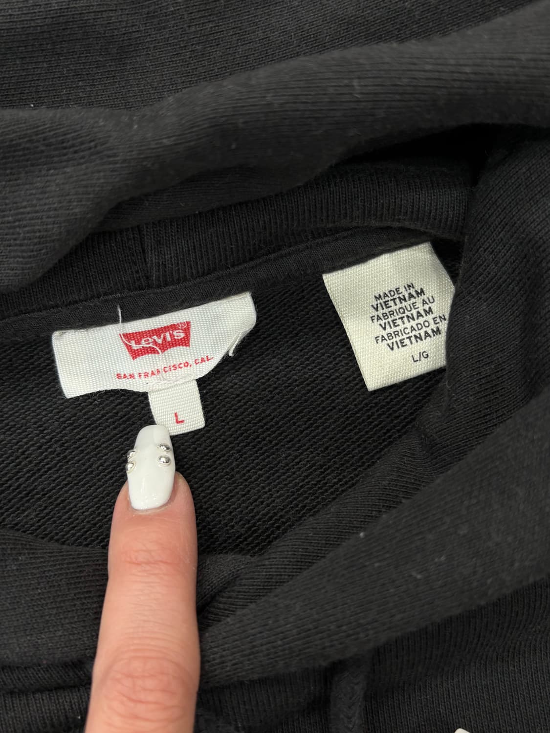 리바이스 후드티 블랙 상품이미지5