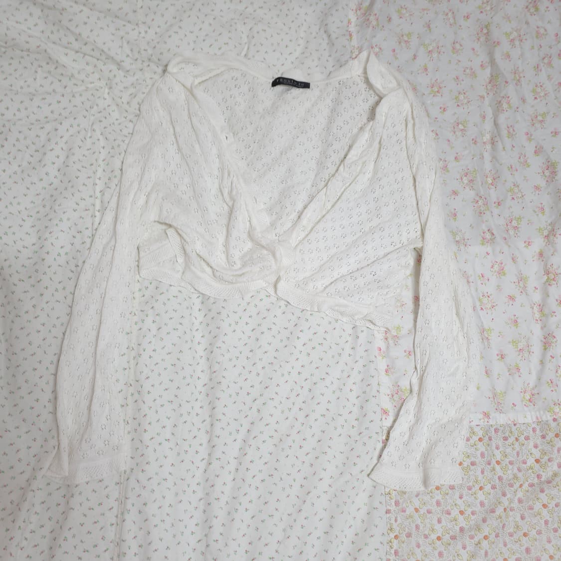 [덤]빈티지 화이트 볼레로 가디건 리즈리사깔 모리 페어리 오리엔탈 상품이미지2