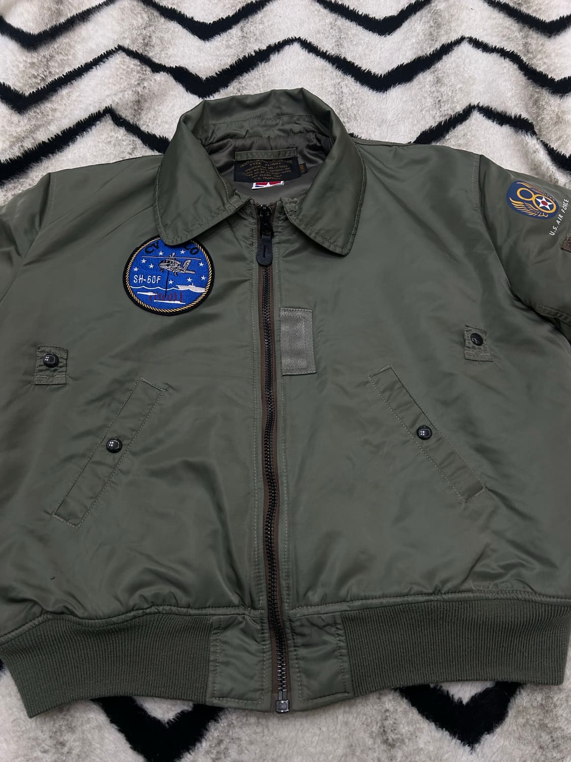[XL]프로퍼 U.S에어포스 MA-1 항공점퍼/세이지그린 상품이미지3