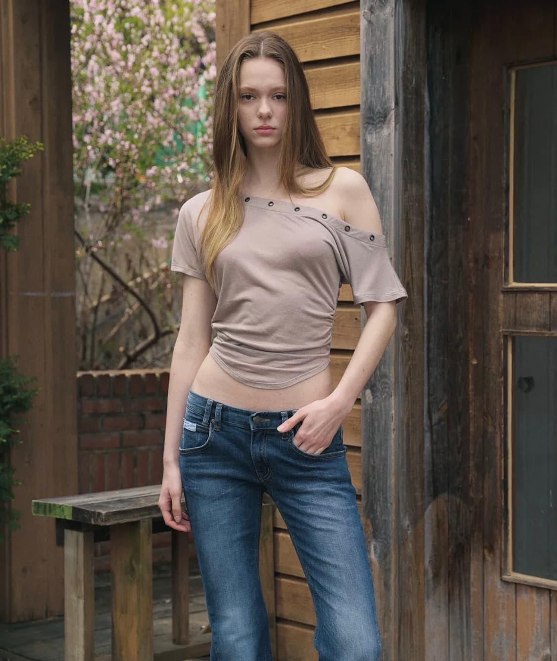 플리즈노팔로우 해리 버튼 언발 셔링 탑 (토프) 상품이미지1