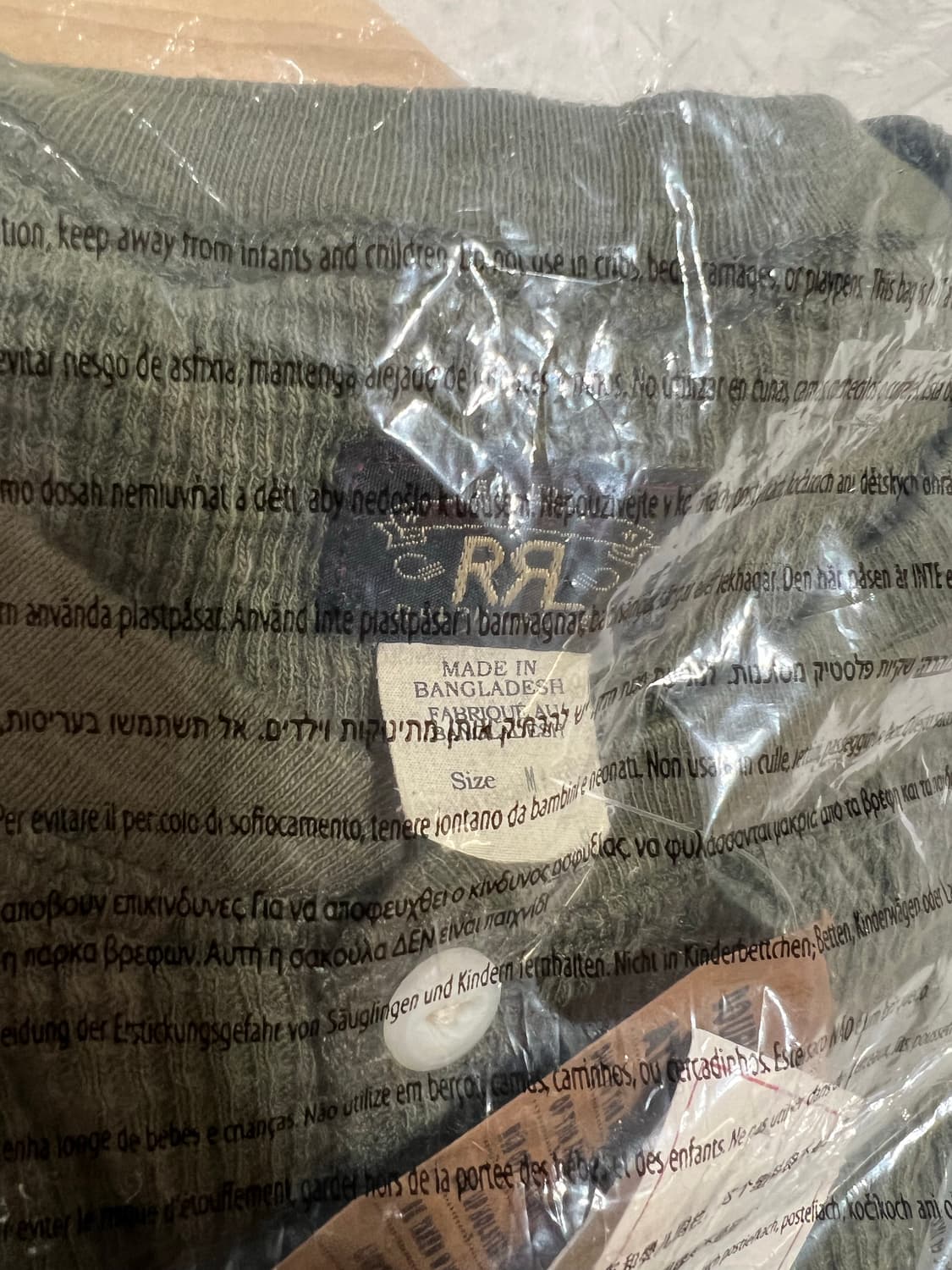 더블알엘 가먼트 다이 와플 헨리넥 긴팔 상품이미지3