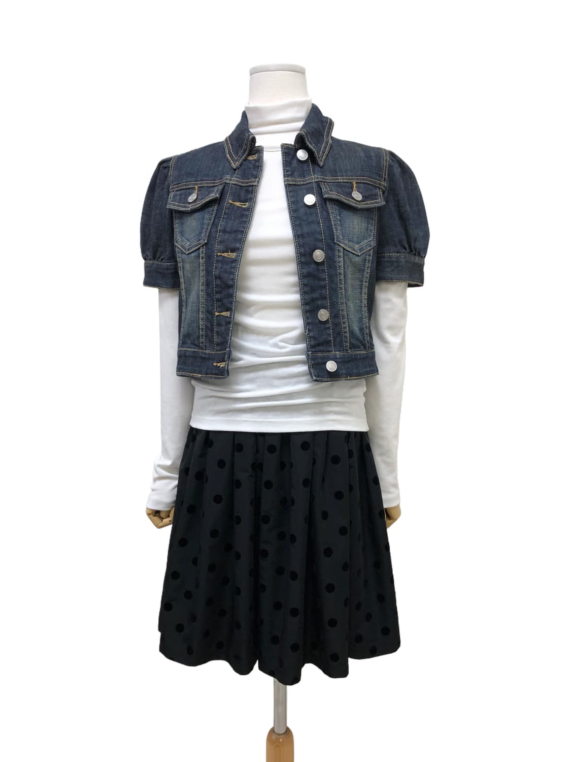 빈티지 반팔 청자켓 상품이미지4