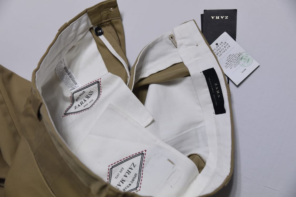 ZARA 맨 카키 면바지 40 새상품 (새상품) 상품이미지5