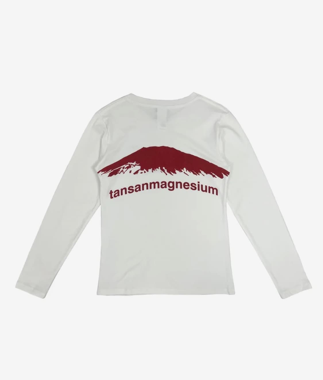 탄산마그네슘 마운틴 롱슬리브 화이트 레드 상품이미지2