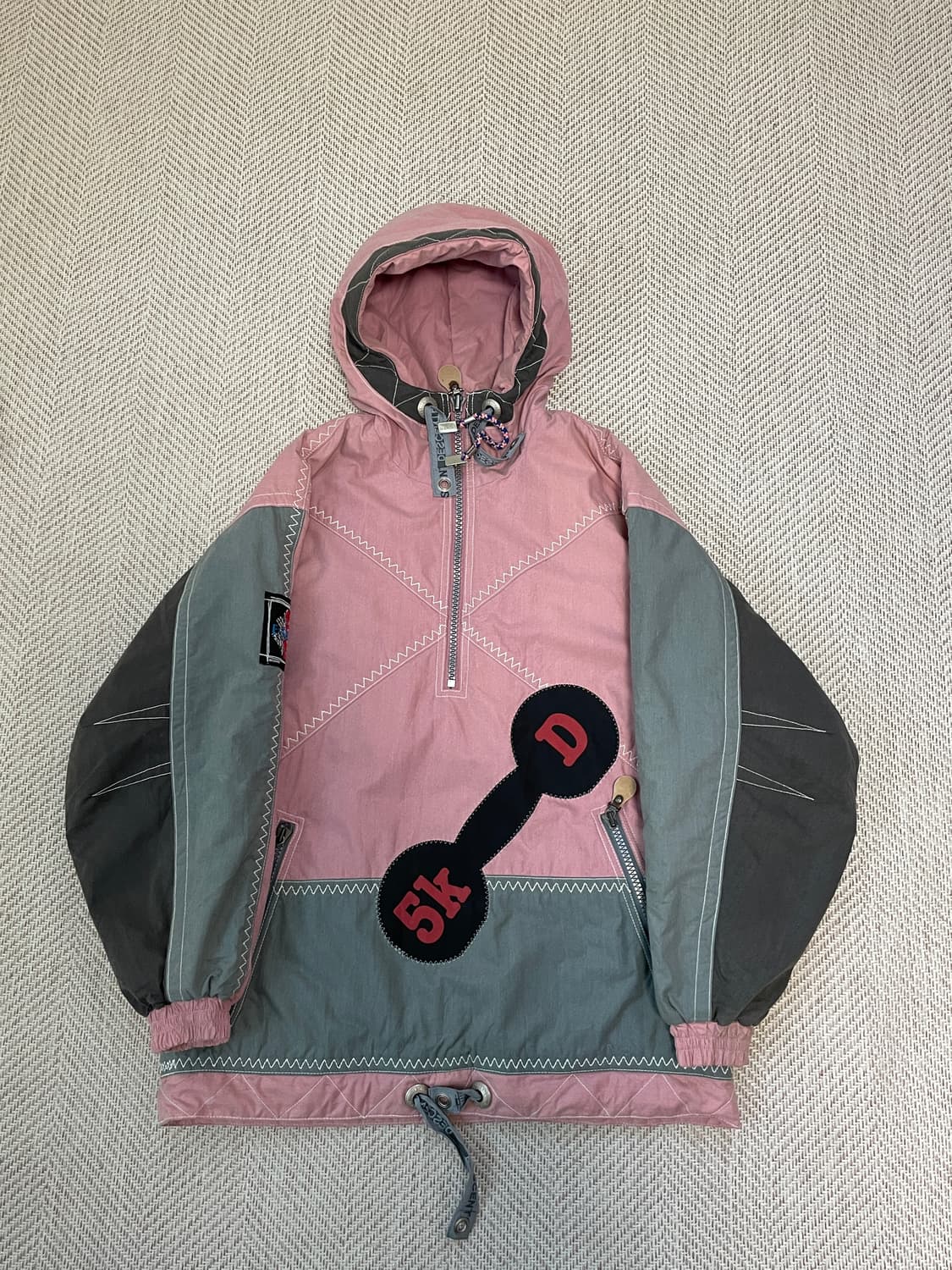 8~90s 데상트 패널 배색 후드 아노락 재킷 J03678 상품이미지1