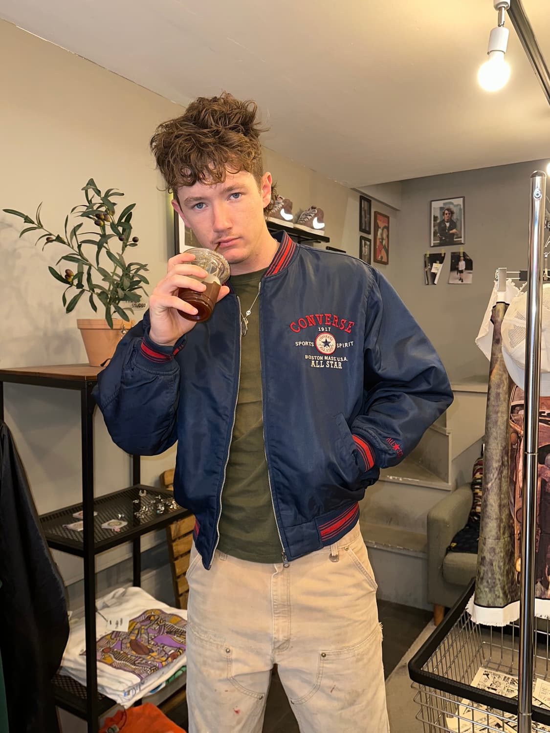 90‘s Converse big logo bomber jacket 상품이미지3