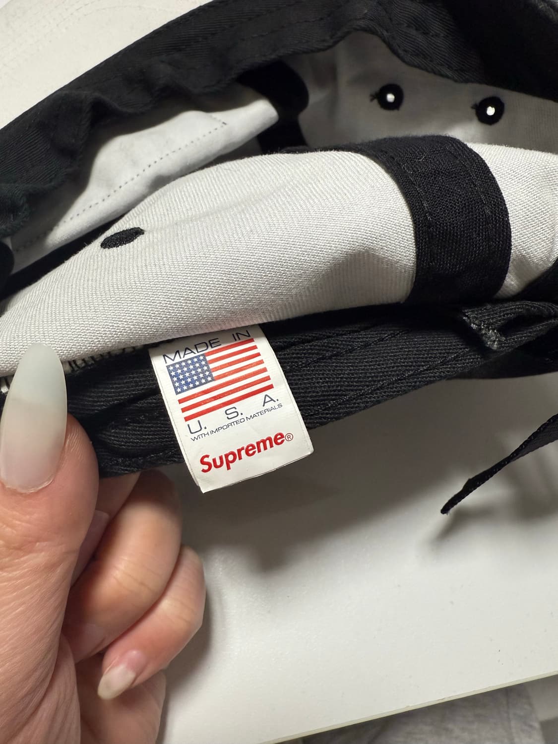 슈프림 피그먼트 투톤 캠프캡 블랙 - 24SS 상품이미지4