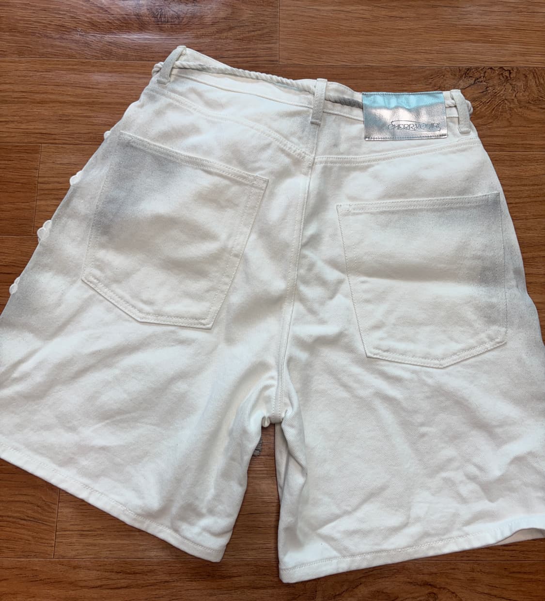 체리퀴리 더티 플라워 하프 팬츠 상품이미지5