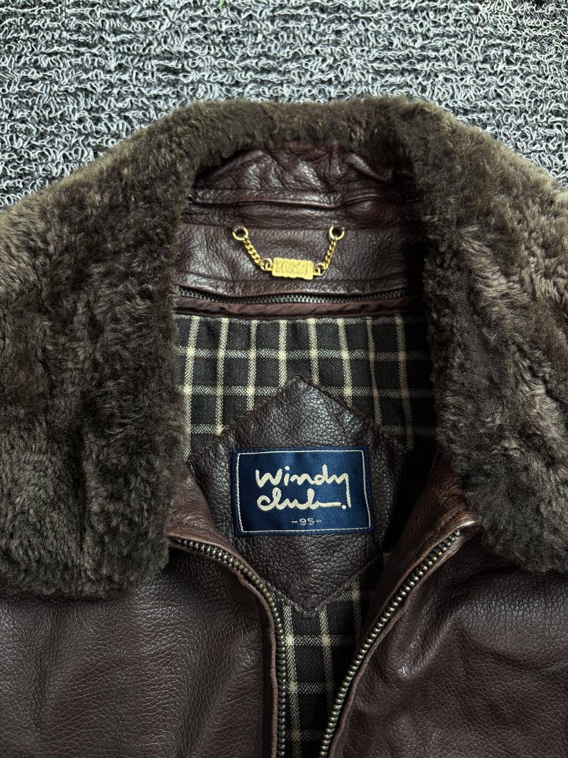 아카이브 빈티지 램스킨 레더 무스탕 자켓 브라운 1627 상품이미지3