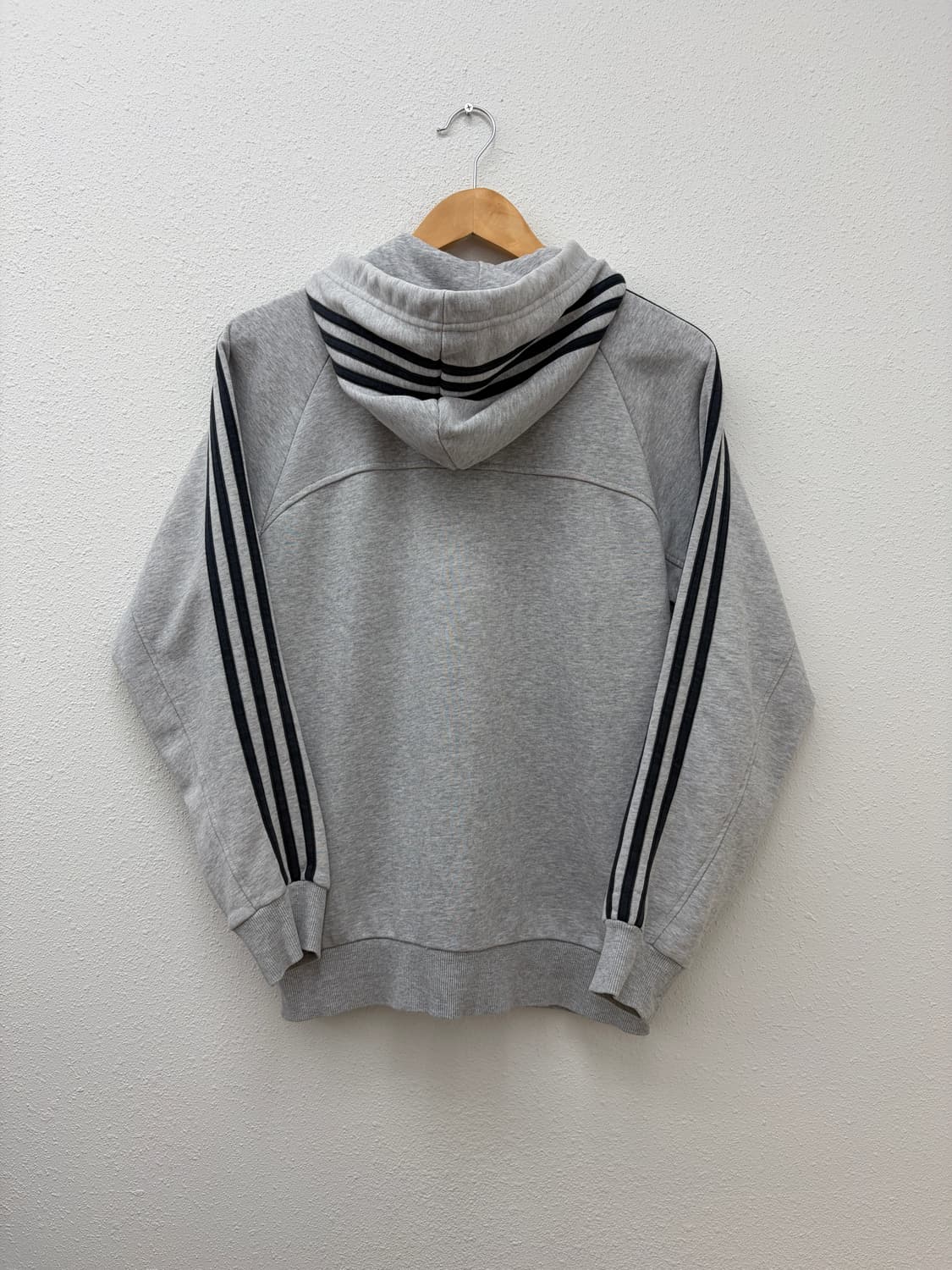 아디다스 에센셜 삼선 그레이 후드집업 상품이미지4
