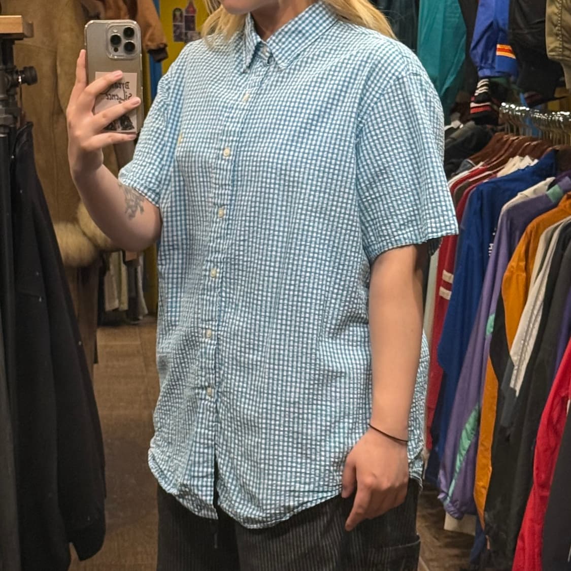 [HI] 폴로 랄프로렌 반팔 셔츠 체크블루 상품이미지3