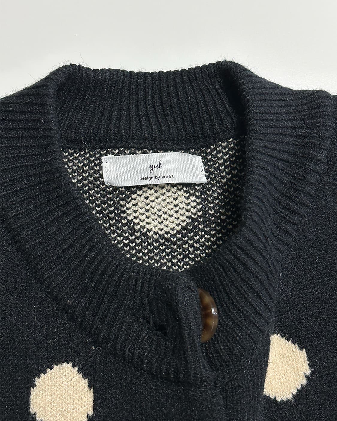 도트 패턴 니트 가디건 상품이미지3