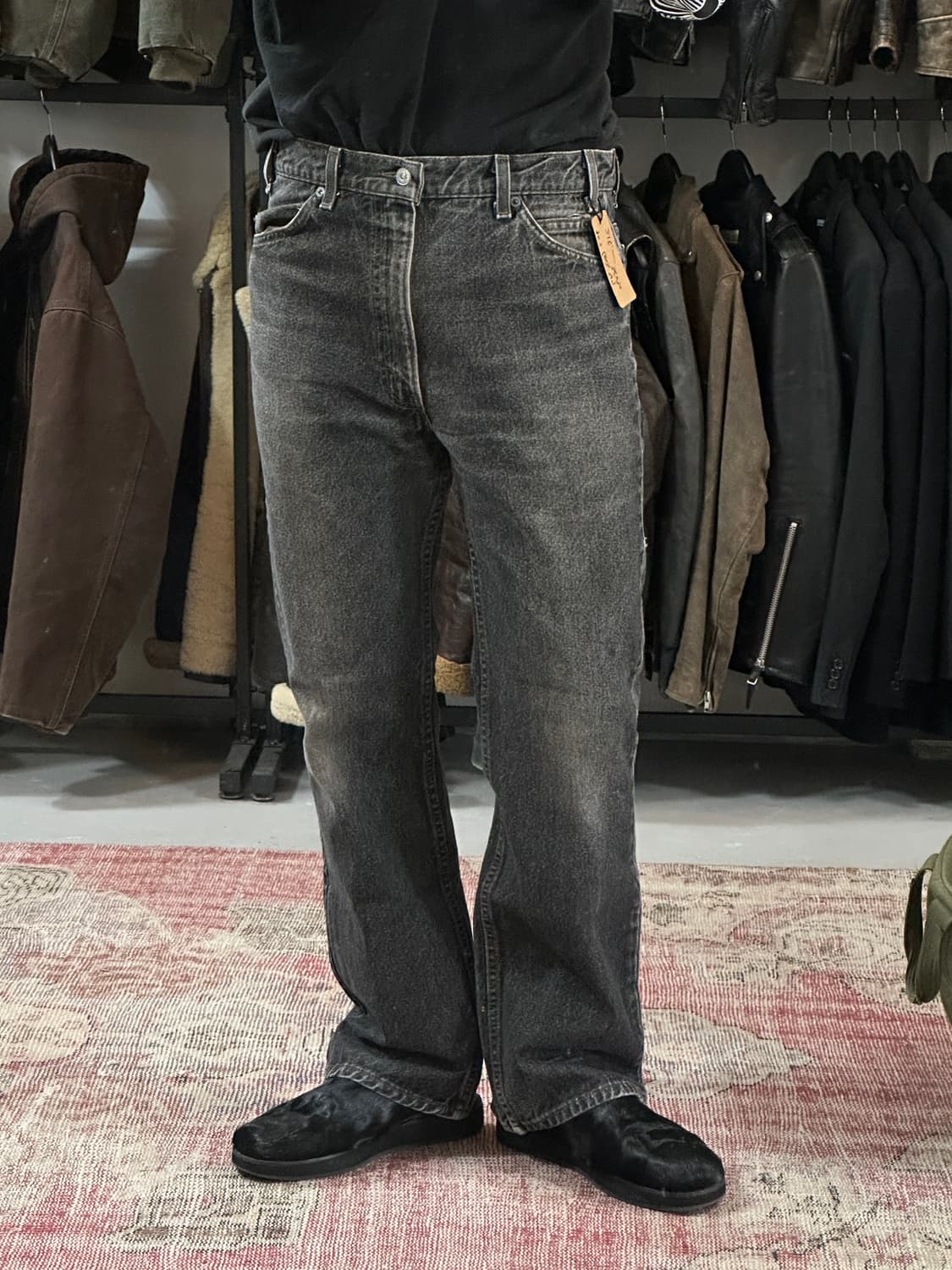 90's USA Made 리바이스 517 블랙 부츠컷 플레어진 상품이미지9