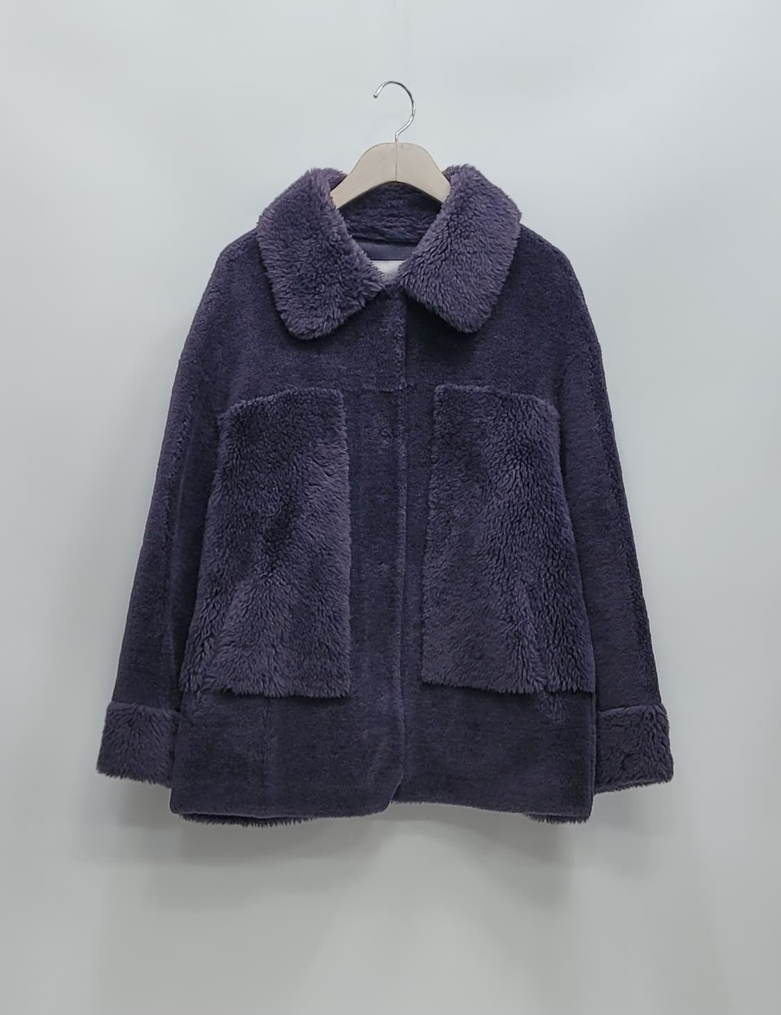 크로앤차이 21FW 호주산 양모100%  숏 코트 / 여 55 퍼플
 상품이미지1