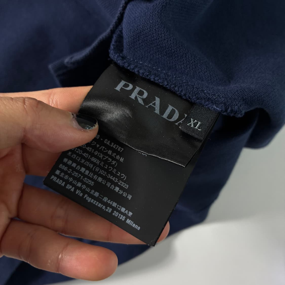 Prada  프라다 로고 피케 네이비 폴로셔츠  상품이미지5