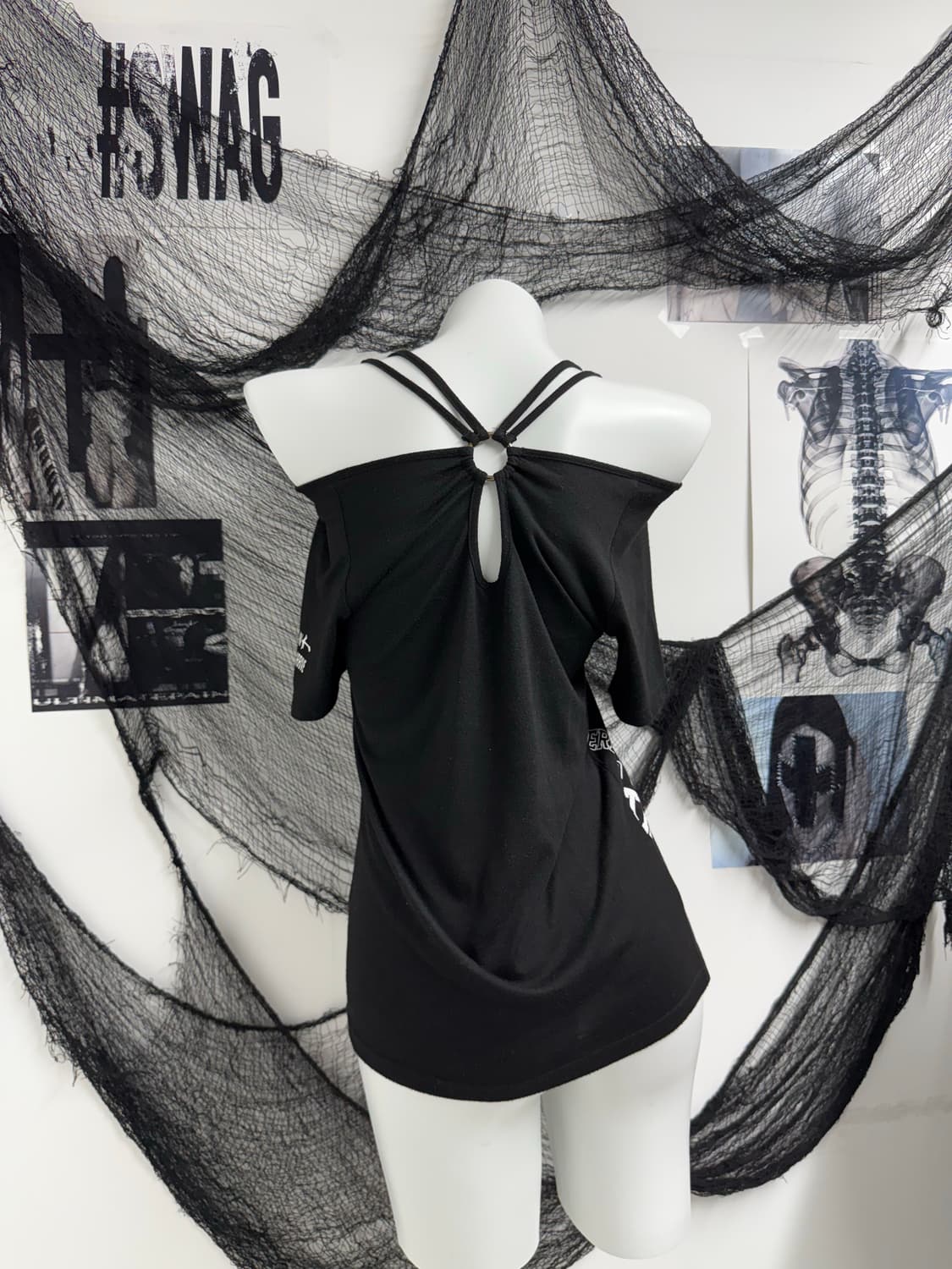 Punk mood off shoulder halfsleeve  상품이미지2