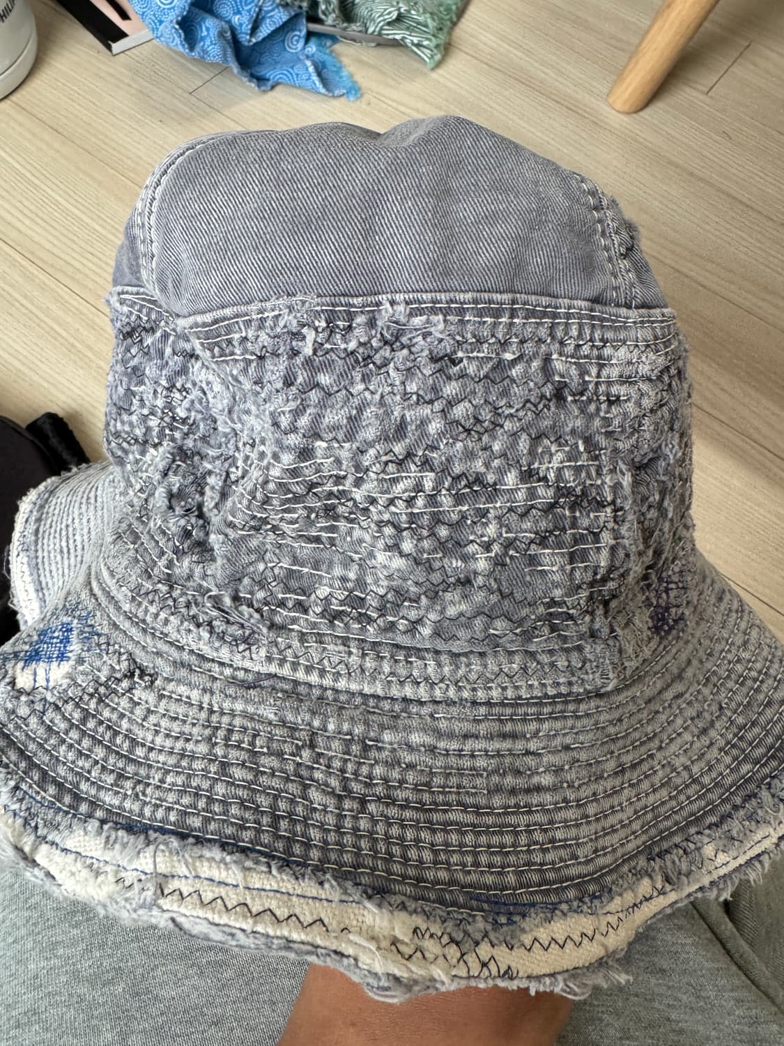 캐피탈 노인과 바다   데미지 버킷 navy 상품이미지5