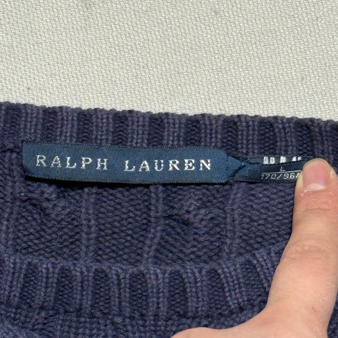 L 폴로랄프로렌 여성용 네이비 케이블 니트 상품이미지4