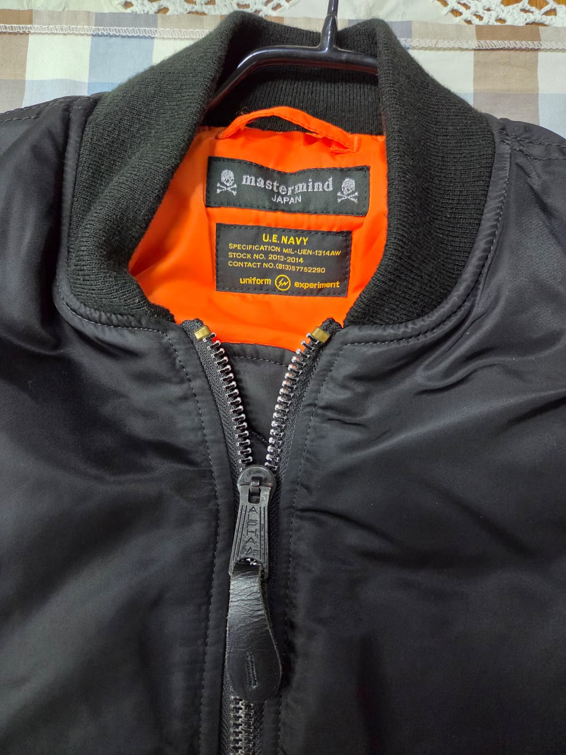 마스터마인드×유니폼 익스페리먼트×알파인더스트리 MA-1  상품이미지4