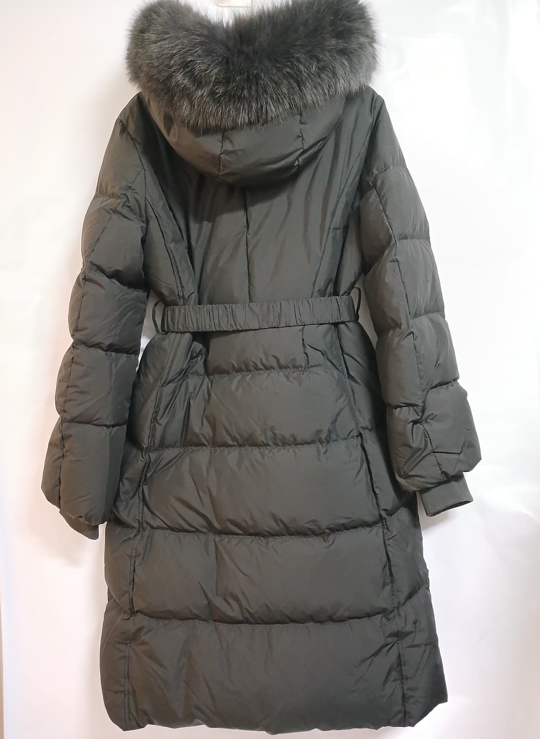 (실측55,90,날씬66)나이스클랍 사가폭스퍼 벨티드 다운롱패딩 상품이미지4