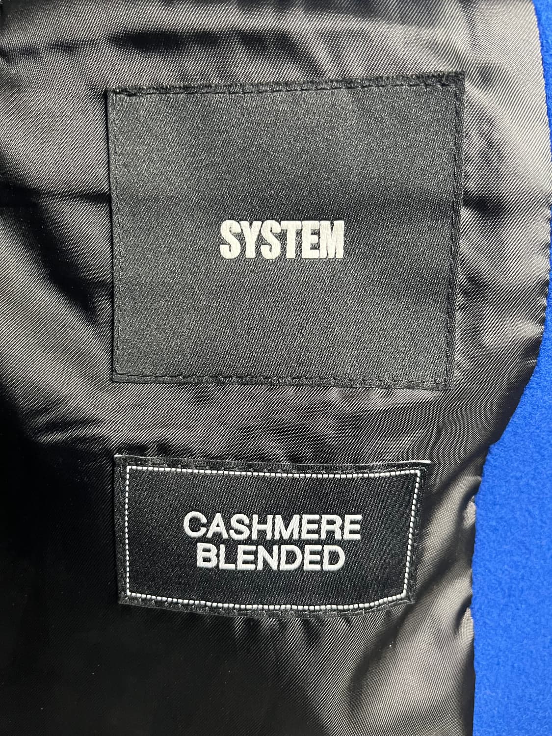 시스템옴므 캐시미어 코발트블루 오버핏 코트 95사이즈 상품이미지5